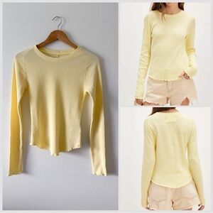 NWOT We The Free Easy Does It Tee in Tender Yellow Size Small